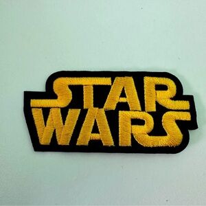 Star Wars Iron On Patch Black And Yellow Small Patch 3.5 X 1.5 Inches